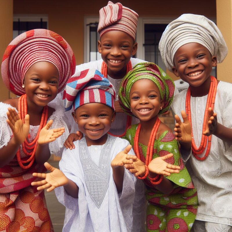 Flashcard image of a yoruba attire for kids